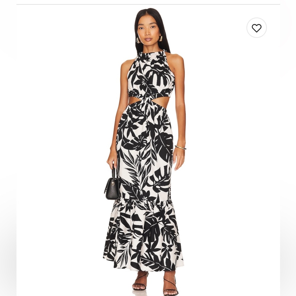 Steve Madden Jules Dress in Black and Ivory